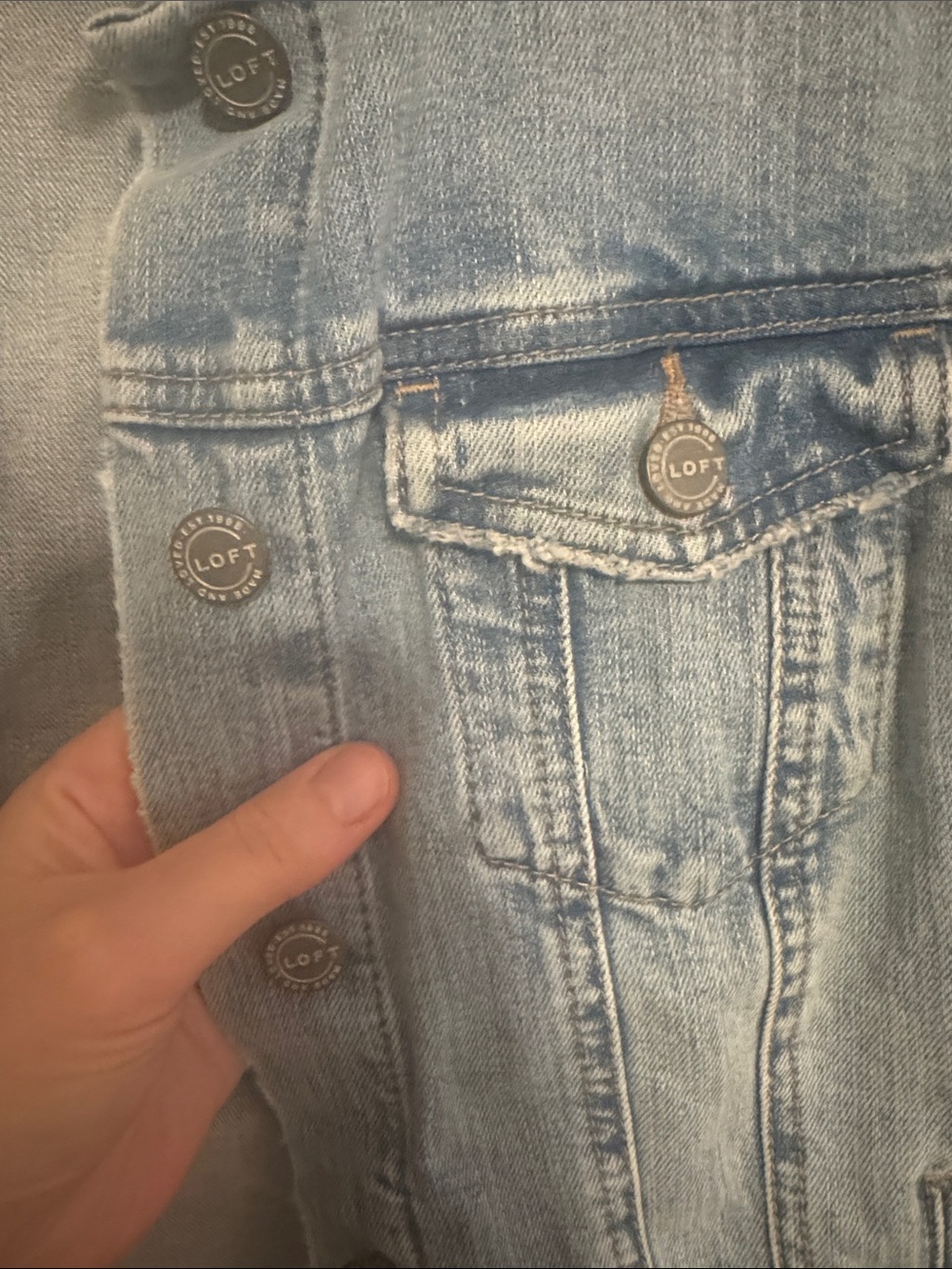 NWOT LOFT Jean Jacket - Picture 3 of 5